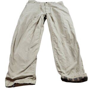 Red Head Jeans Mens Beige 36x30 Flannel Lined Straight Pants Outdoors